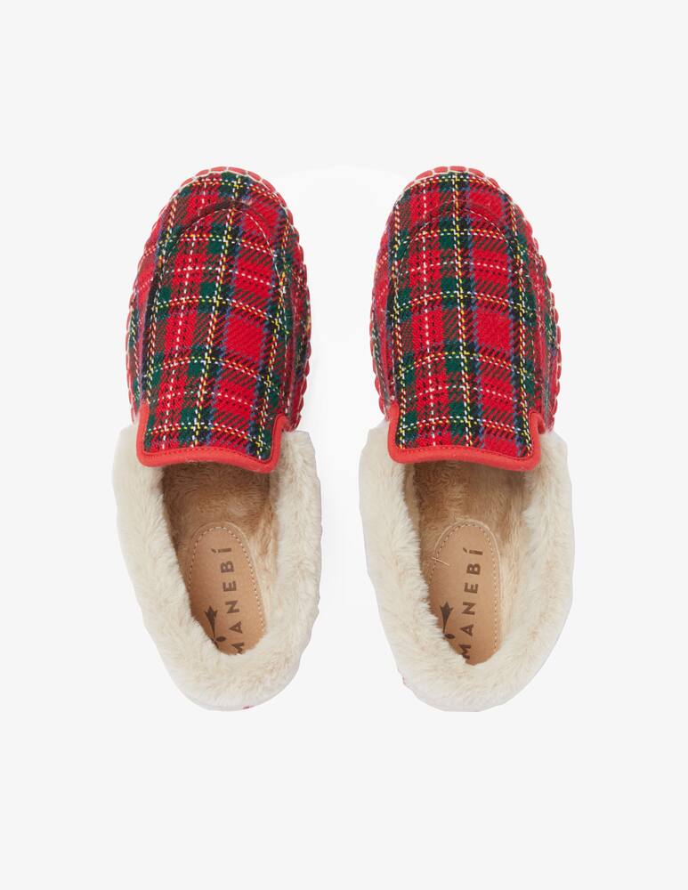 Manebì Slipon fur tartan - Red - picture 3 Manebì Slipon fur tartan - Red - picture 3