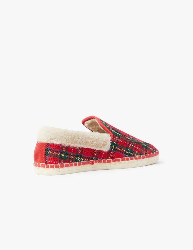 rinascente Manebì Slipon con pelo tartan - Rosso