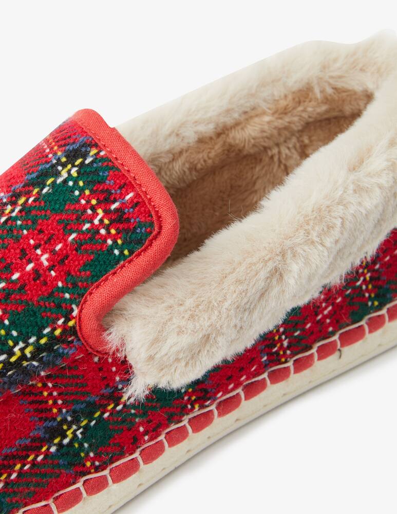 rinascente Manebì Slipon con pelo tartan - Rosso