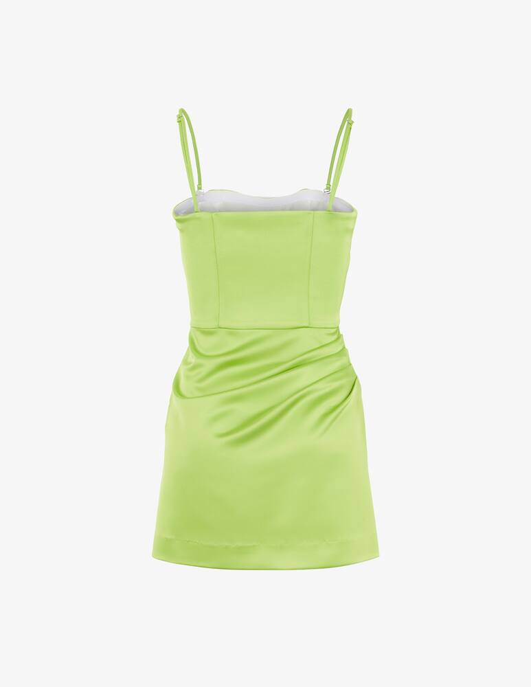 rinascente Not After Ten Draped satin dress - Black