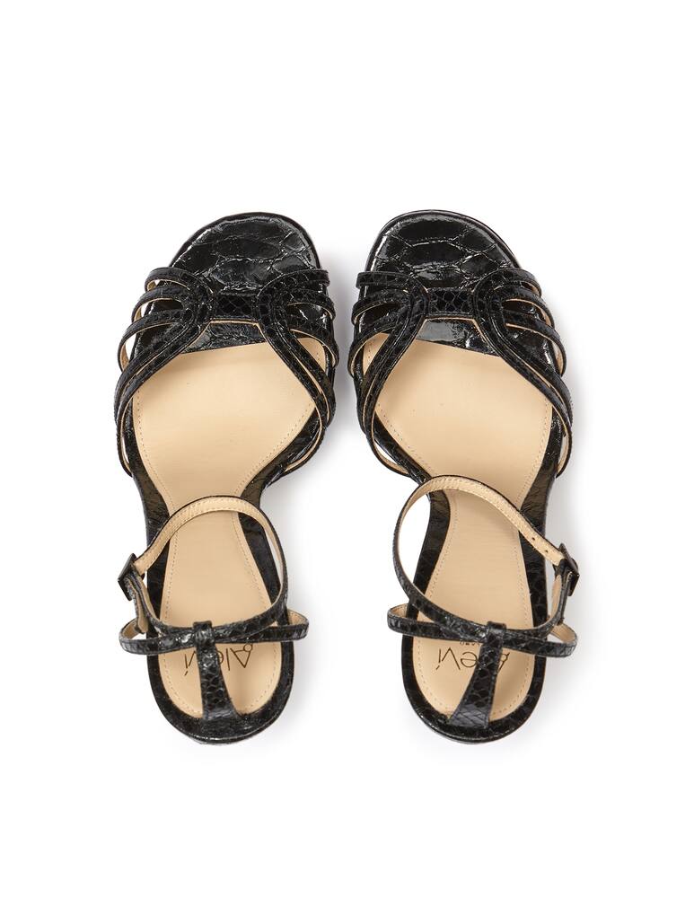 rinascente Alevì Caterina Snake Jet sandals