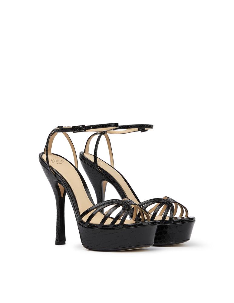 rinascente Alevì Caterina Snake Jet sandals