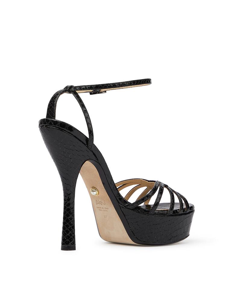 rinascente Alevì Caterina Snake Jet sandals