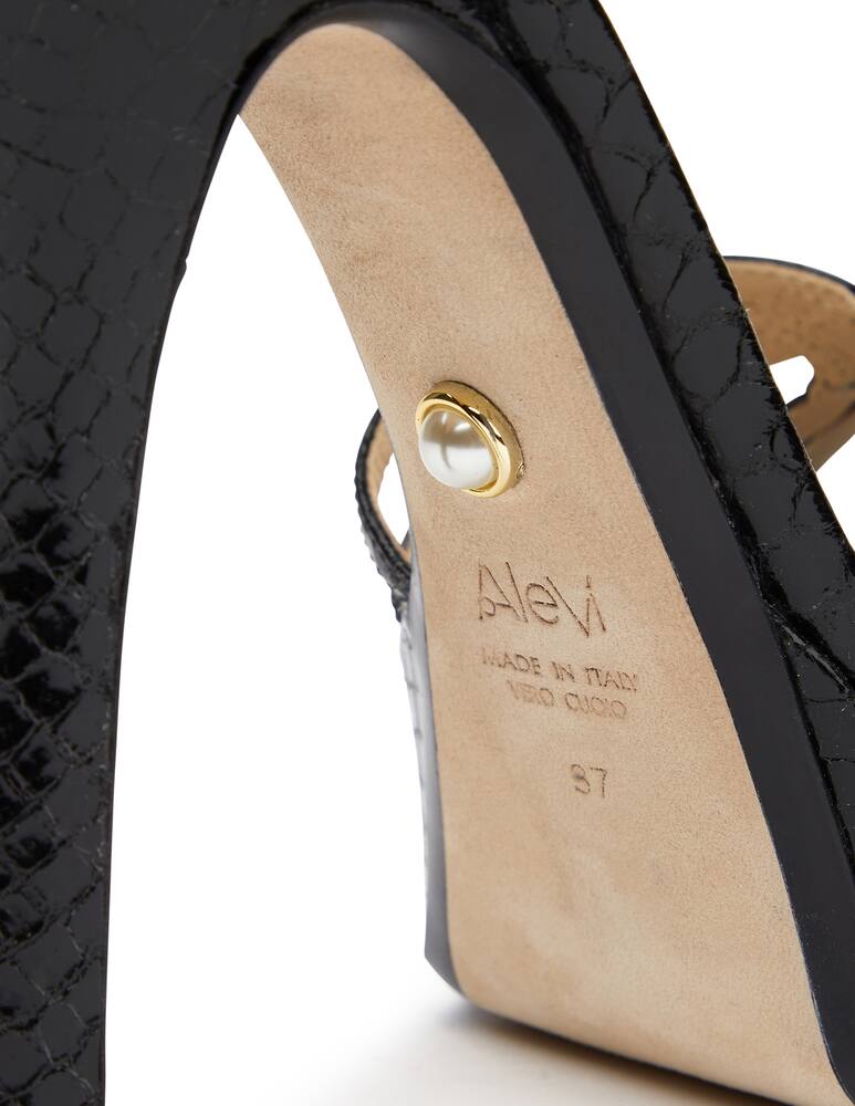 rinascente Alevì Caterina Snake Jet sandals