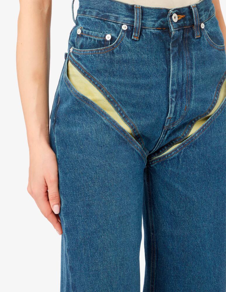 rinascente Y/Project Jeans cut-out evergreen