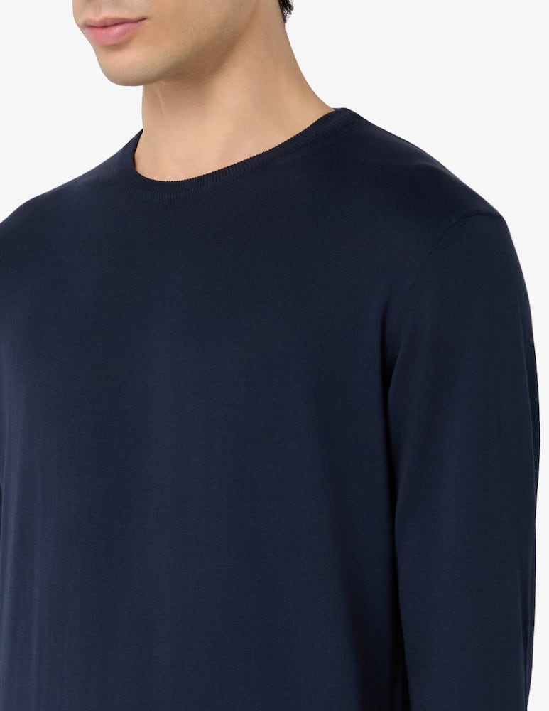 Sartoria Italiana Pima cotton crewneck jumper - picture 4 Sartoria Italiana Pima cotton crewneck jumper - picture 4