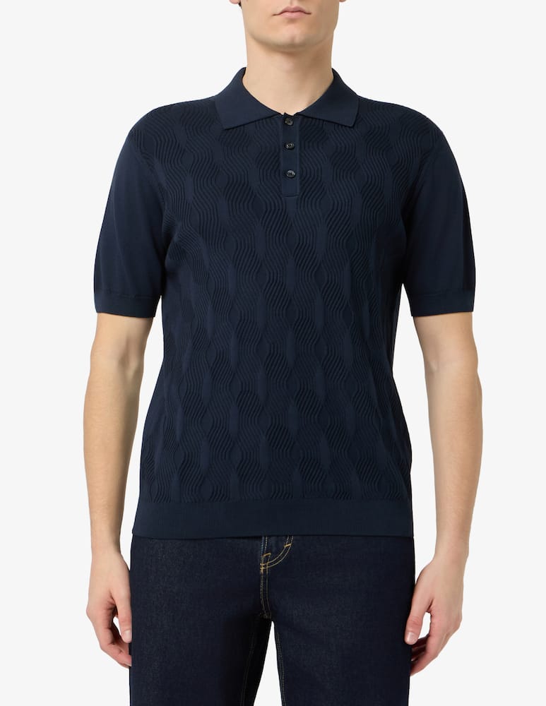 rinascente Sartoria Italiana Textured knit polo shirt