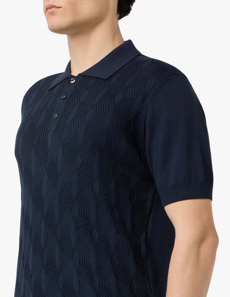 rinascente Sartoria Italiana Textured knit polo shirt