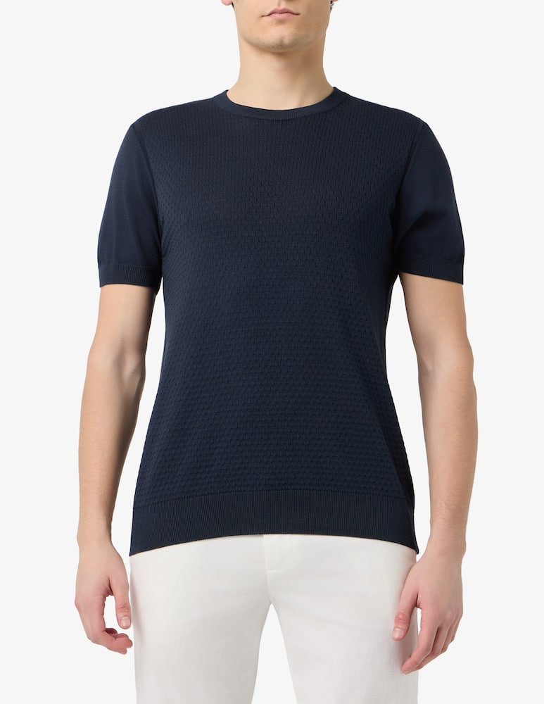 Sartoria Italiana Maglia punto onda 3D in cotone - immagine 1 Sartoria Italiana Maglia punto onda 3D in cotone - immagine 1