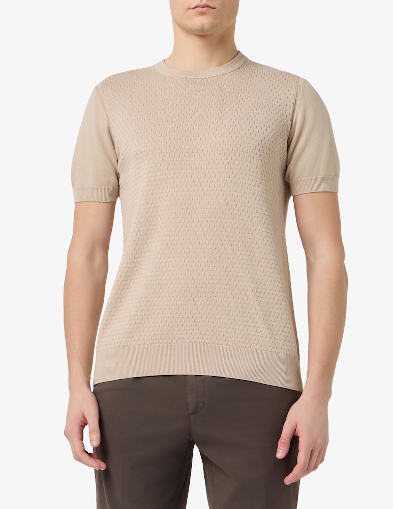 Sartoria Italiana Textured knit t-shirt - picture 1 Sartoria Italiana Textured knit t-shirt - picture 1