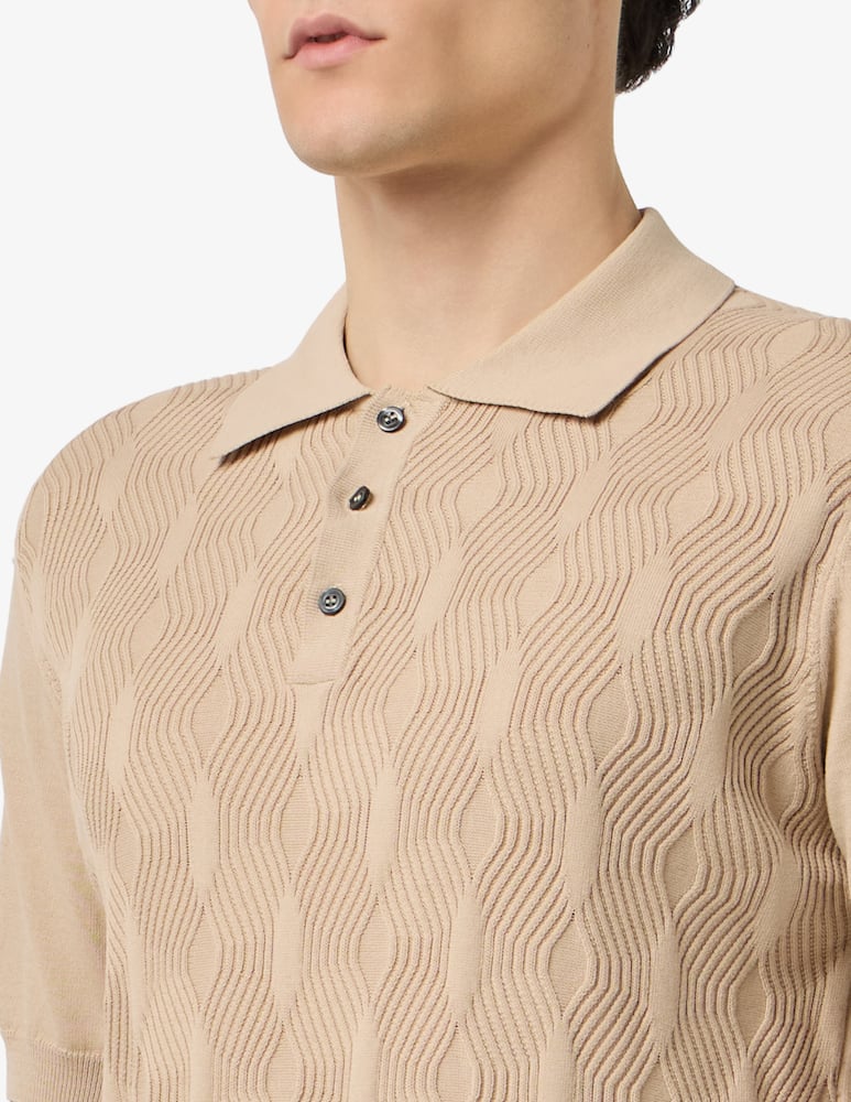 Sartoria Italiana Wave knit polo shirt - picture 4 Sartoria Italiana Wave knit polo shirt - picture 4
