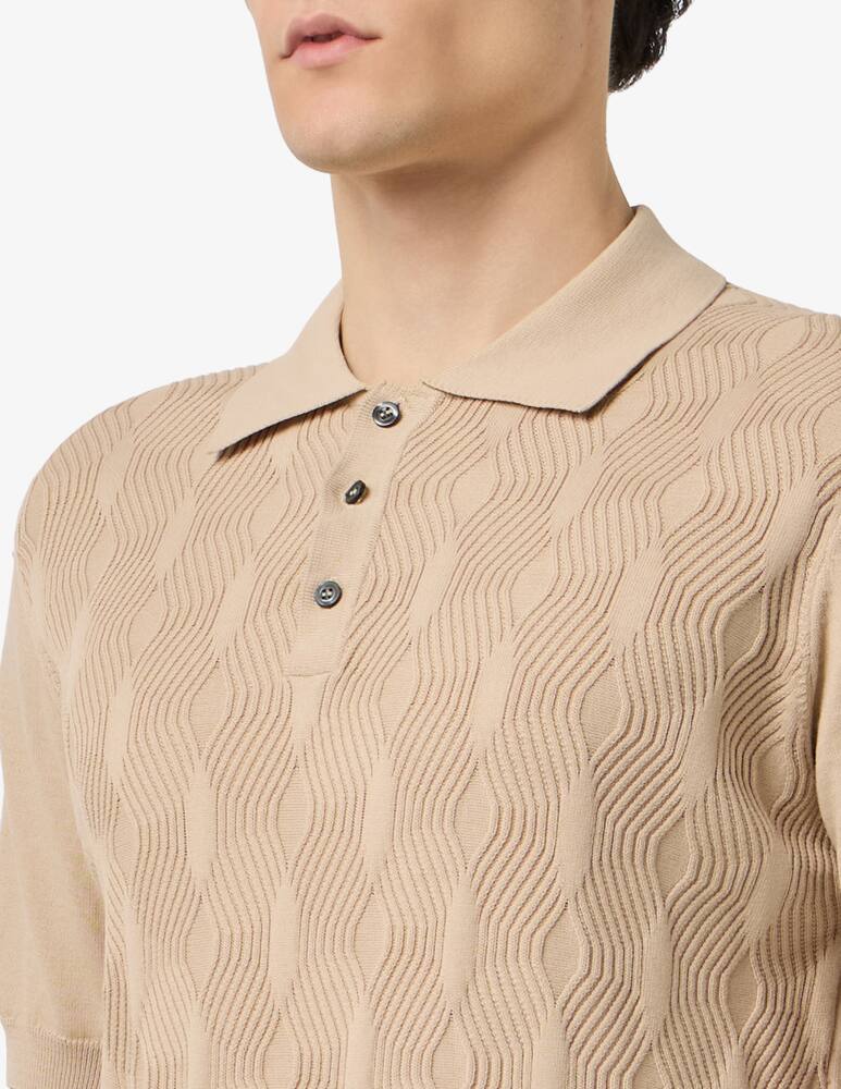 rinascente Sartoria Italiana Wave knit polo shirt
