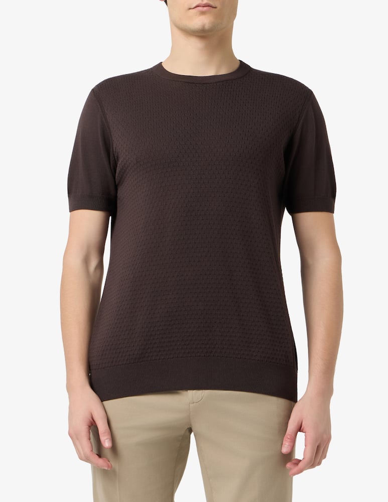 Sartoria Italiana Textured knit t-shirt - picture 1 Sartoria Italiana Textured knit t-shirt - picture 1