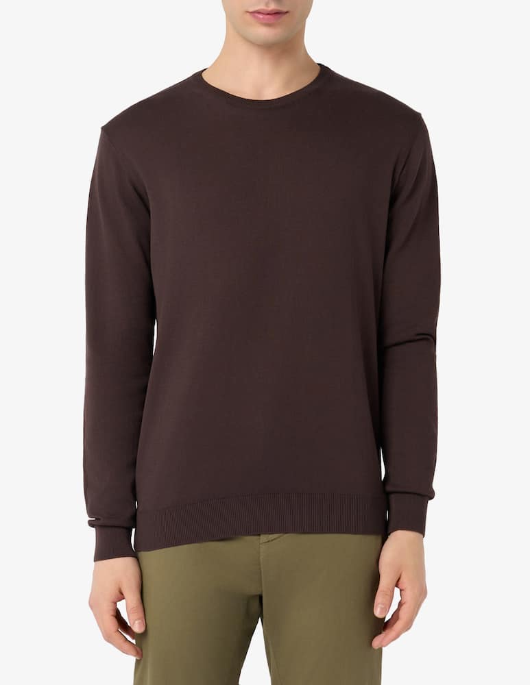 Sartoria Italiana Pima cotton crewneck jumper - picture 1 Sartoria Italiana Pima cotton crewneck jumper - picture 1