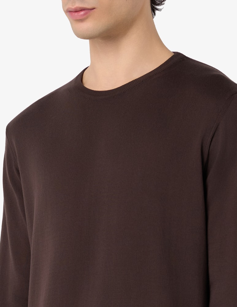 Sartoria Italiana Pima cotton crewneck jumper - picture 4 Sartoria Italiana Pima cotton crewneck jumper - picture 4