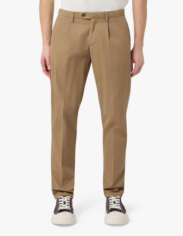 rinascente Yan Simmon Pantaloni una pince in misto lino regular fit