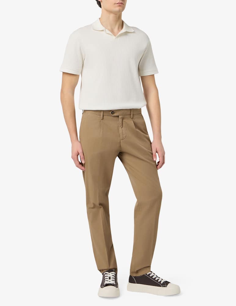 rinascente Yan Simmon Pantaloni una pince in misto lino regular fit