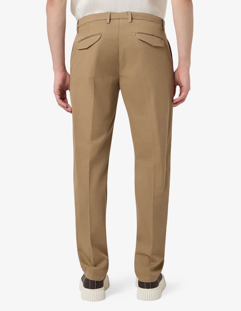 rinascente Yan Simmon Pantaloni una pince in misto lino regular fit