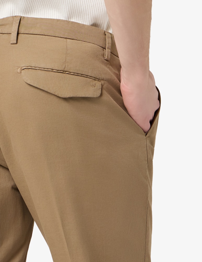 rinascente Yan Simmon Pantaloni una pince in misto lino regular fit