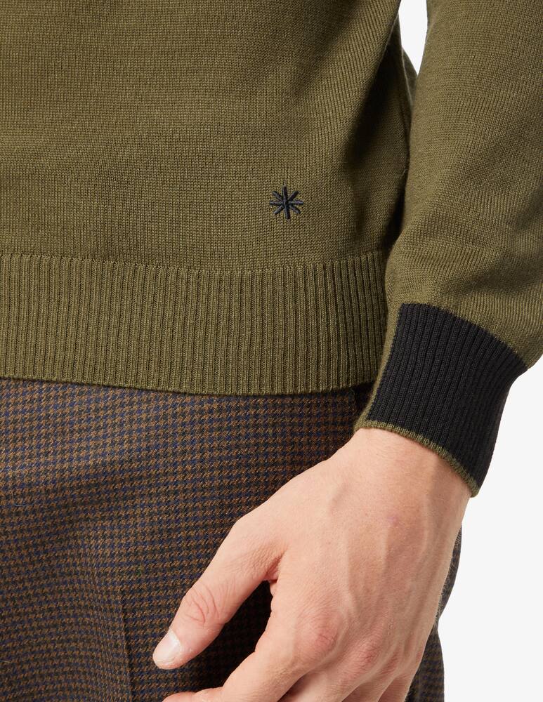 rinascente Manuel Ritz Maglia girocollo in misto lana - Oliva