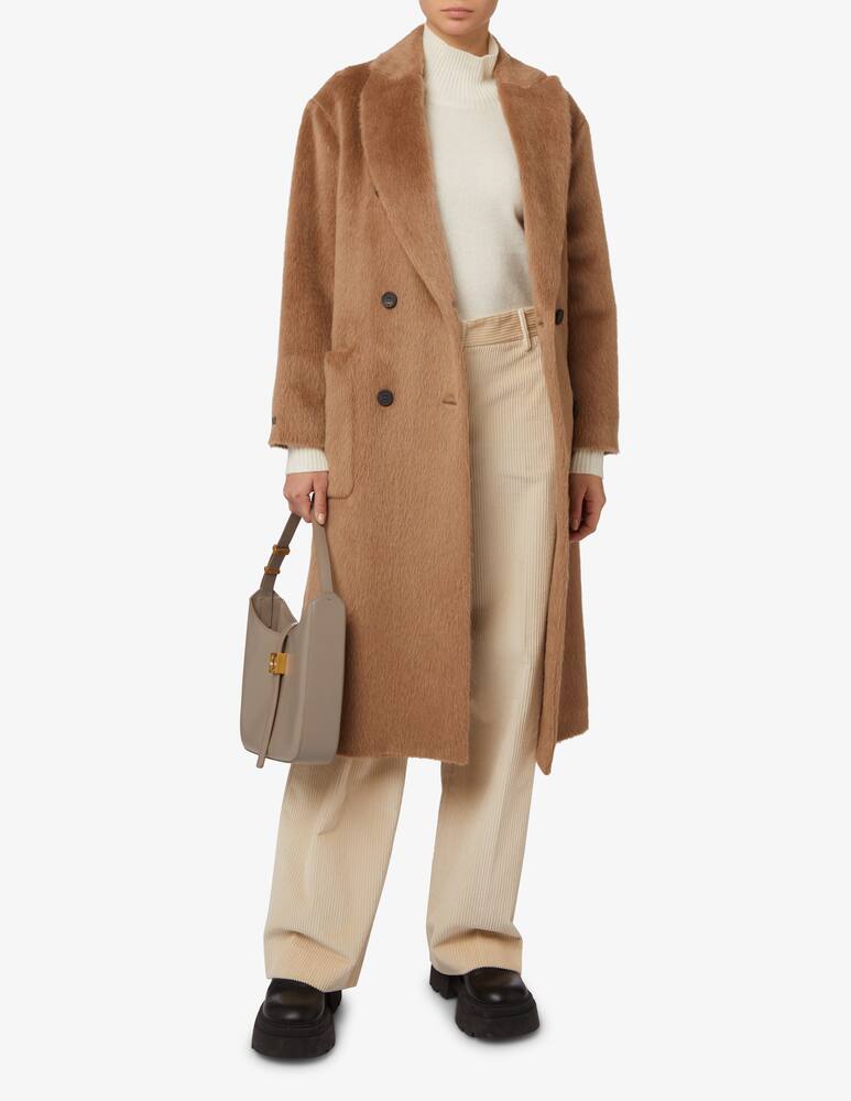 rinascente Peserico Cappotto doppiopetto in alpaca - Beige