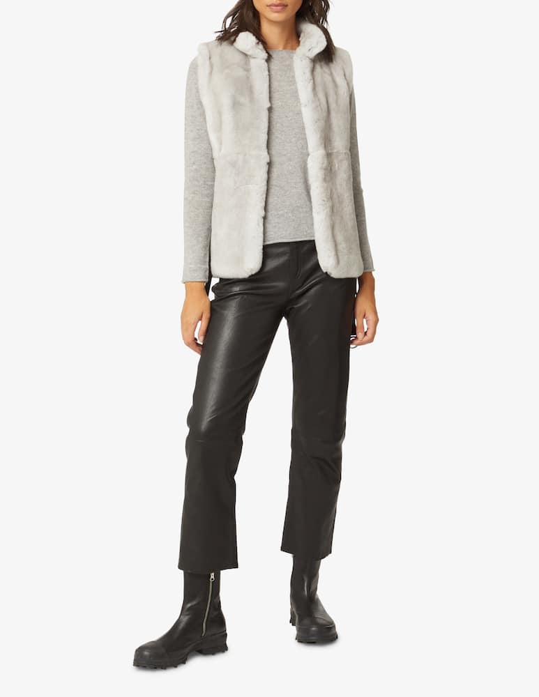 rinascente Peserico Gilet lapin retro maglia - Bianco