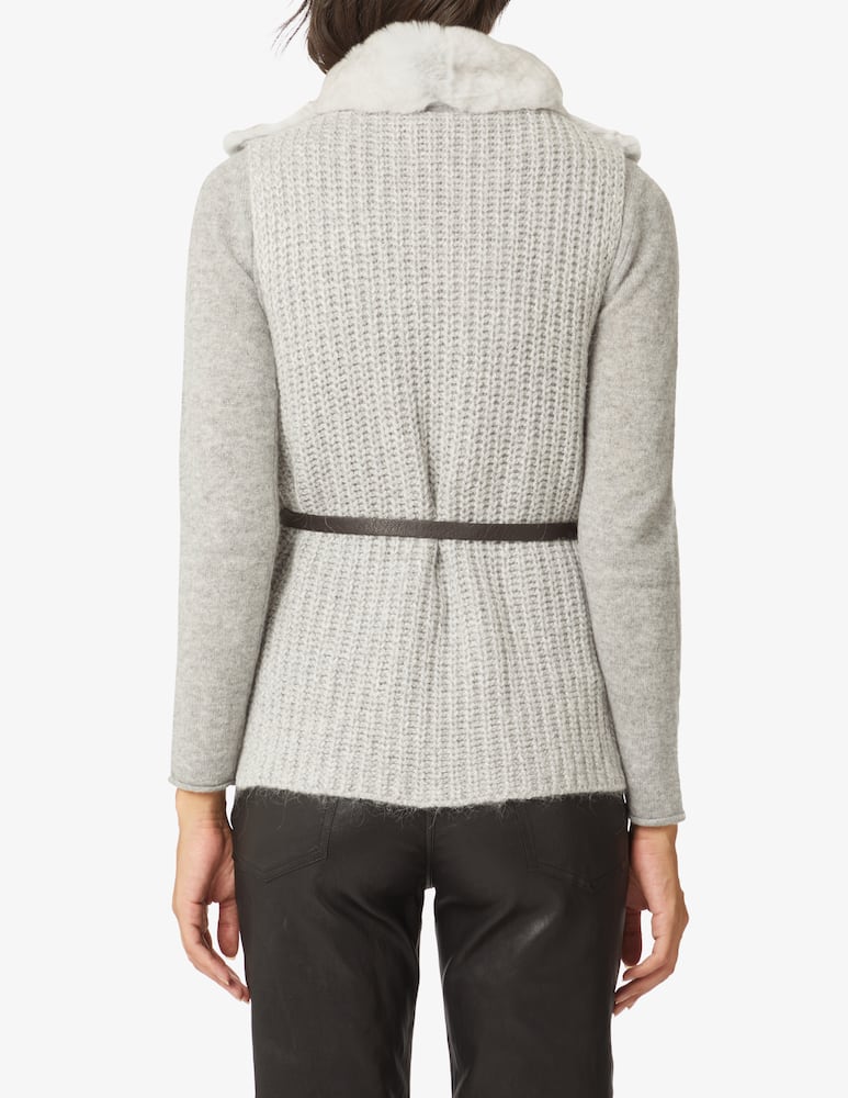 rinascente Peserico Gilet lapin retro maglia - Bianco