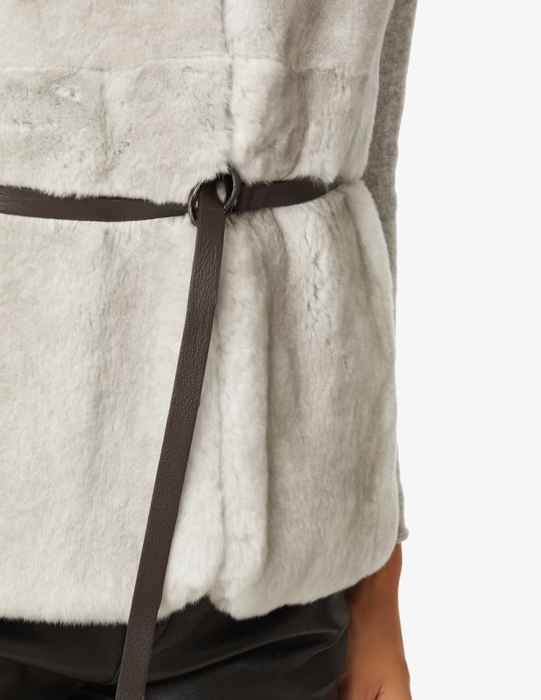 rinascente Peserico Gilet lapin retro maglia - Bianco