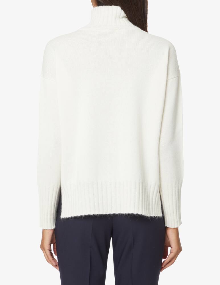 rinascente Peserico Lupetto bordi a costa - Bianco