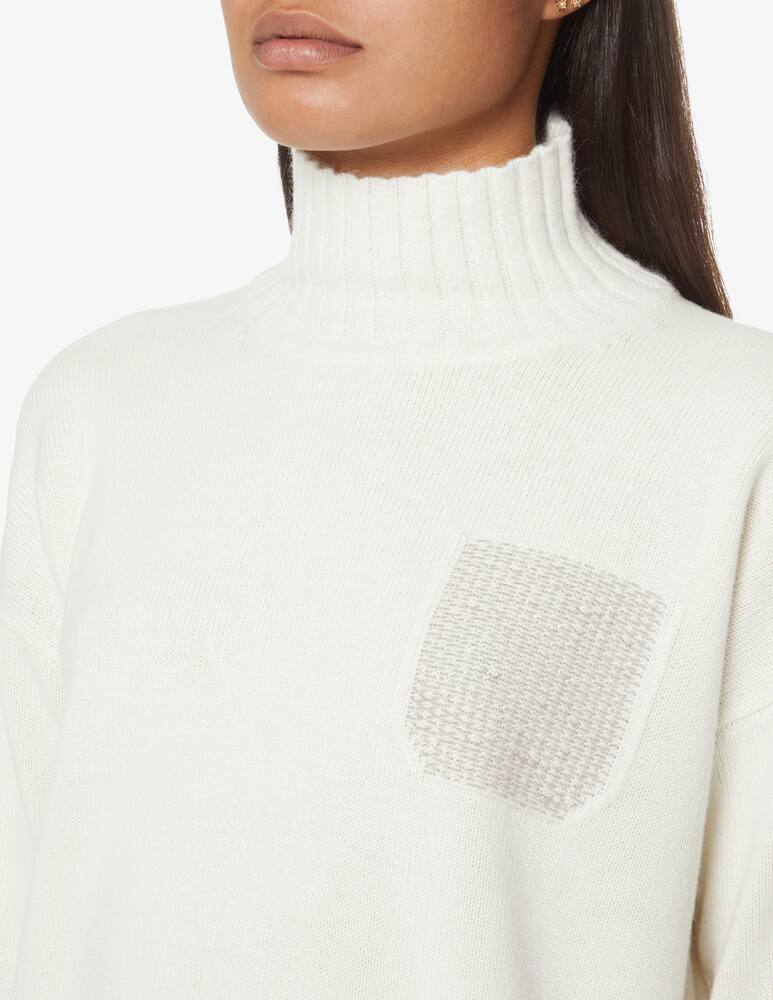 rinascente Peserico Lupetto bordi a costa - Bianco