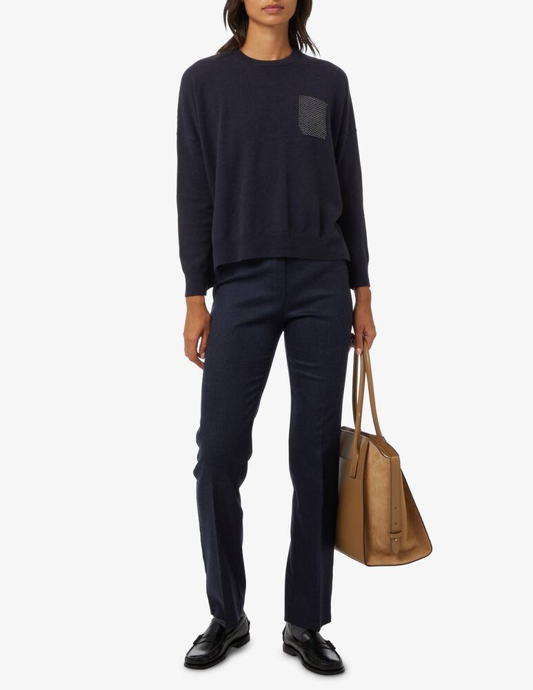 rinascente Peserico Maglietta a manica lunga con taschino - Blu