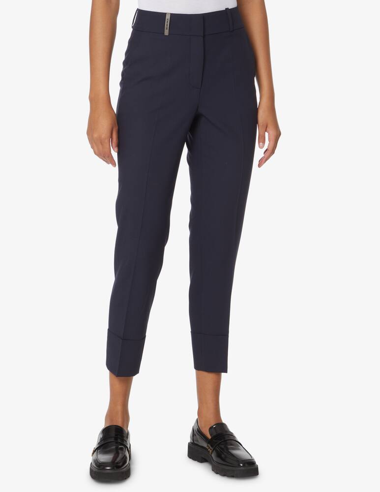 rinascente Peserico Pantaloni a gamba dritta in misto lana - Nero