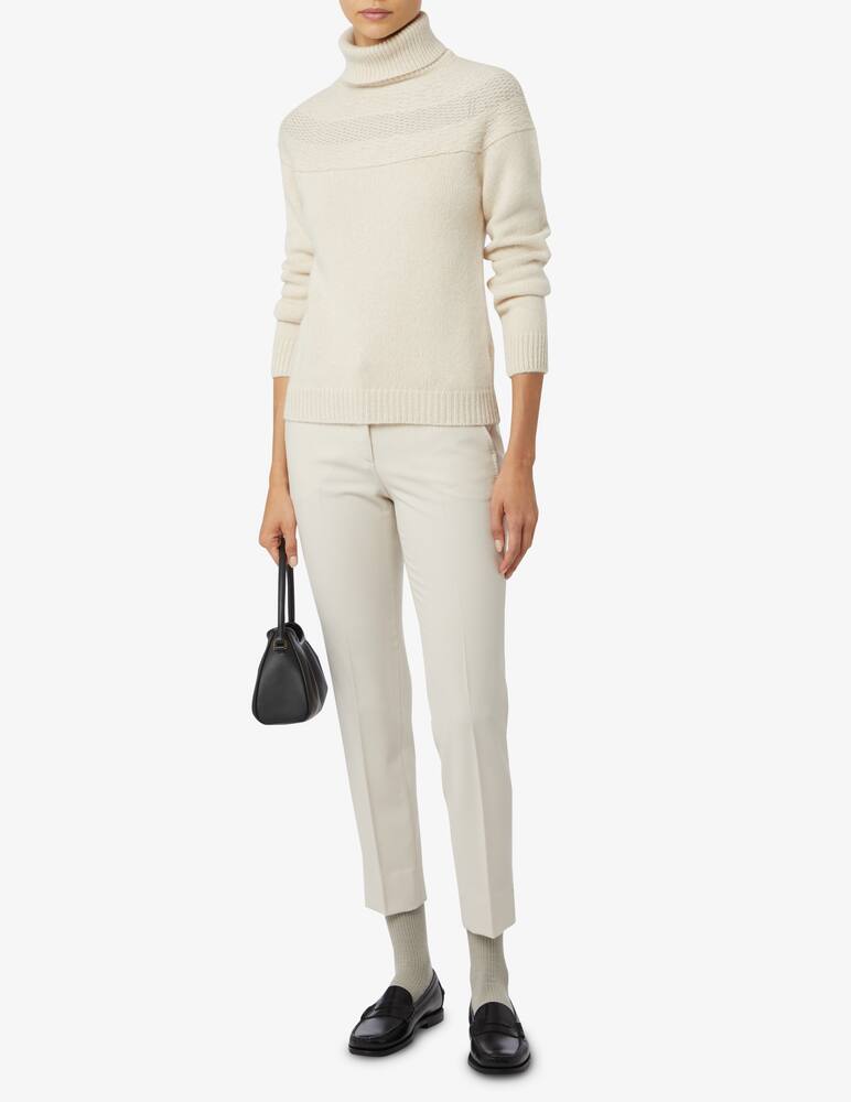 rinascente Peserico High neck wool sweater - White