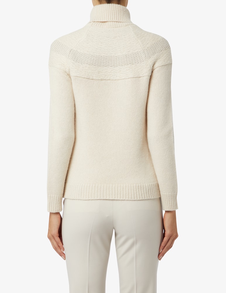 rinascente Peserico High neck wool sweater - White