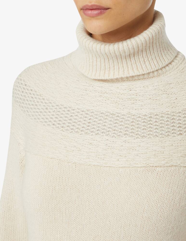 rinascente Peserico High neck wool sweater - White