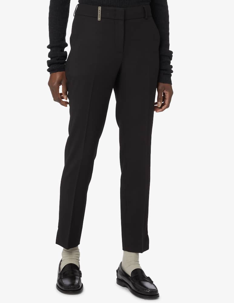 rinascente Peserico Pantaloni a sigaretta in misto lana - Nero