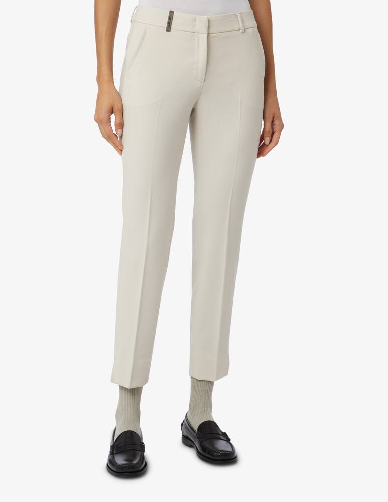 rinascente Peserico Cigarette trousers in wool blend - White
