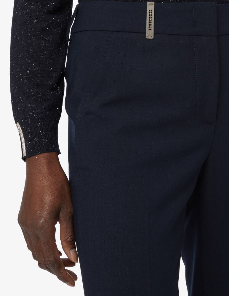 rinascente Peserico Pantaloni a sigaretta in misto lana - Nero