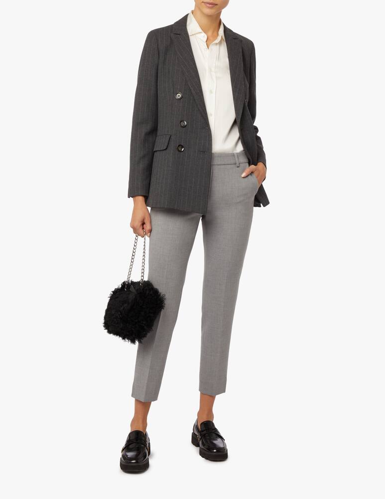Peserico Cigarette trousers in wool blend - Grey - picture 1