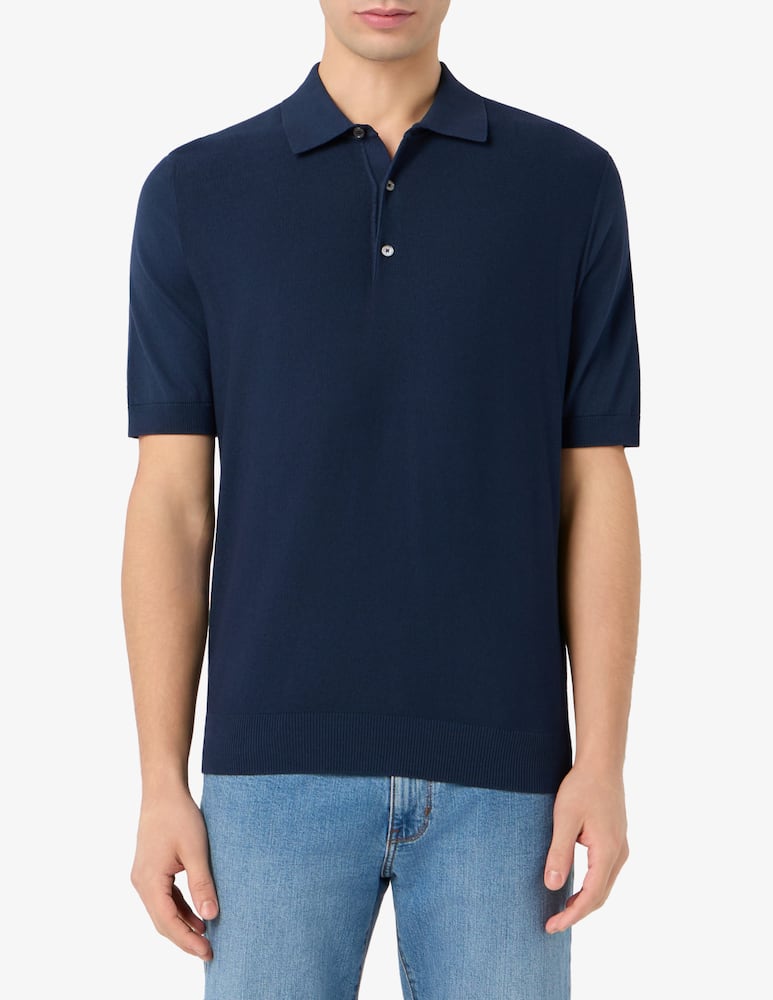 rinascente Ferrante Polo cotton honeycomb knit