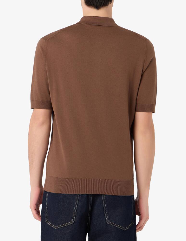rinascente Ferrante Polo honeycomb knit t-shirt