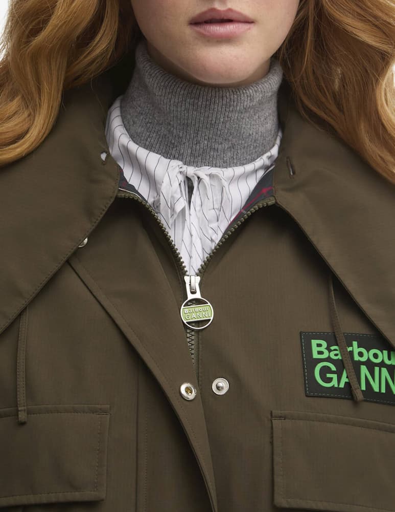 rinascente Barbour Parka impermeabile Ganni x Barbour