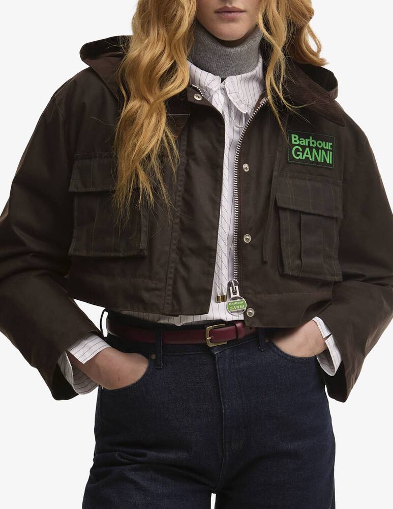 rinascente Barbour Giacca peplum in cotone cerato Barbour x Ganni