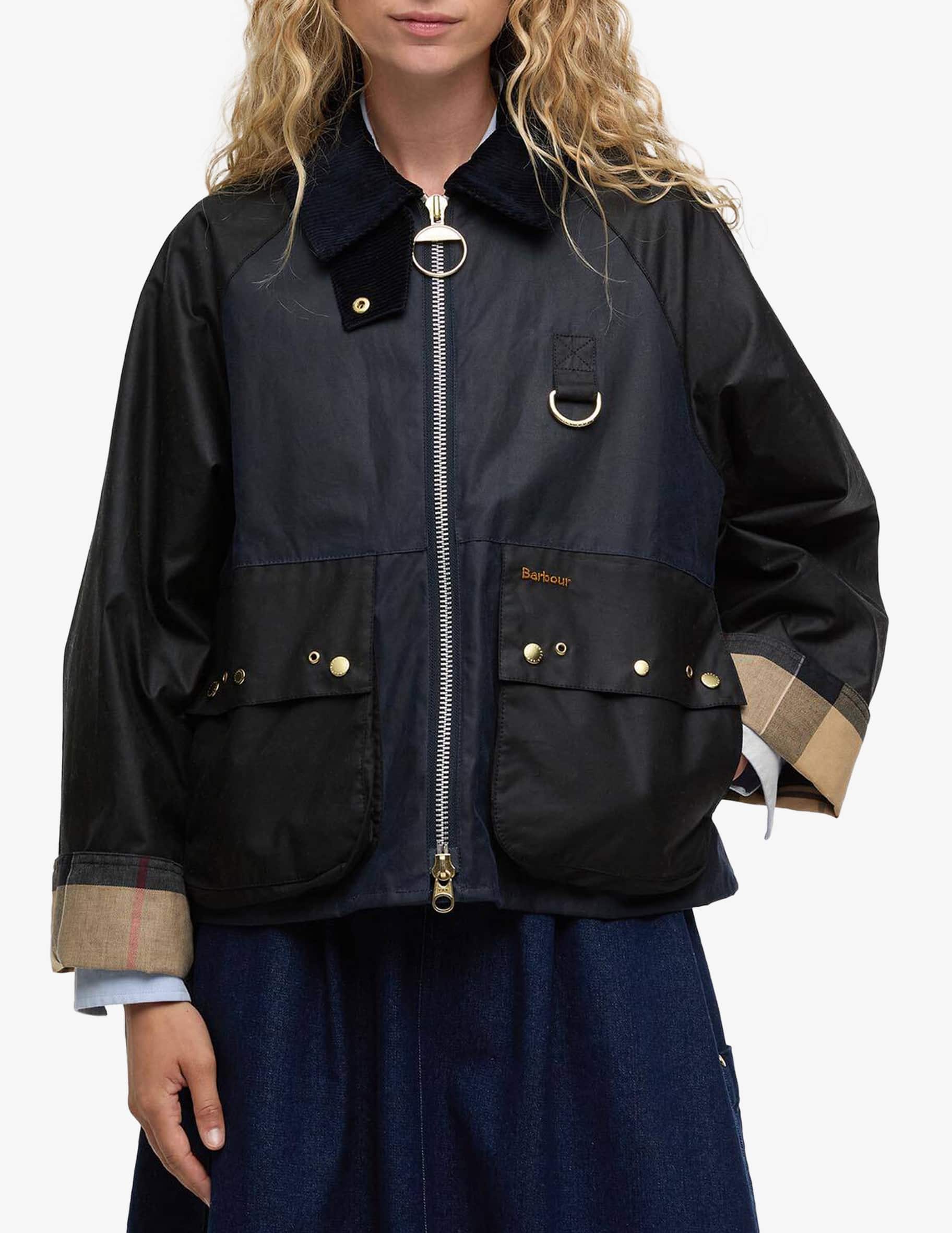 Shop Barbour Kearton wax jacket on Rinascente