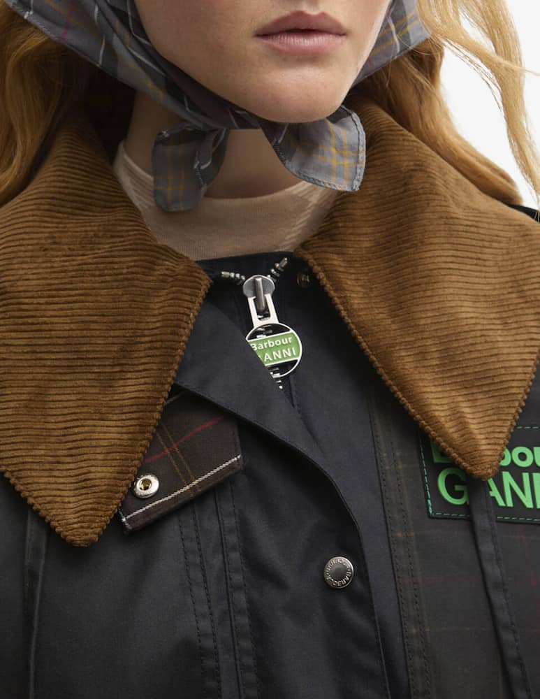 rinascente Barbour Giacca cerata con cappuccio Duffle Ganni x Barbour