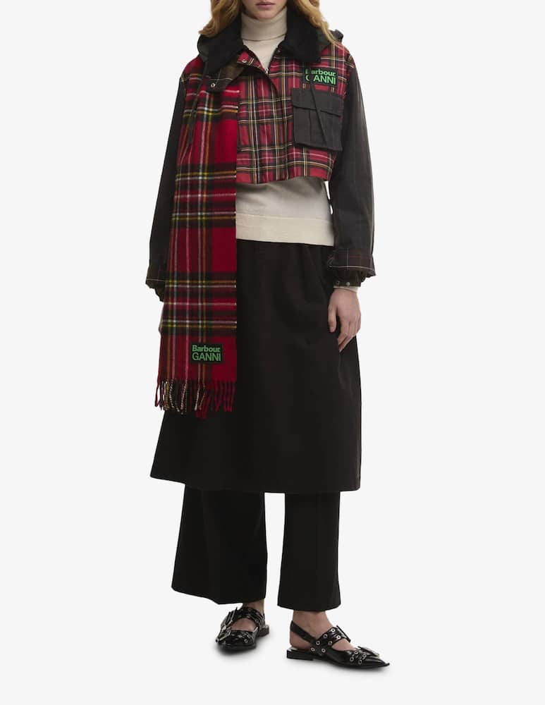 rinascente Barbour Sciarpa tartan Barbour x Ganni