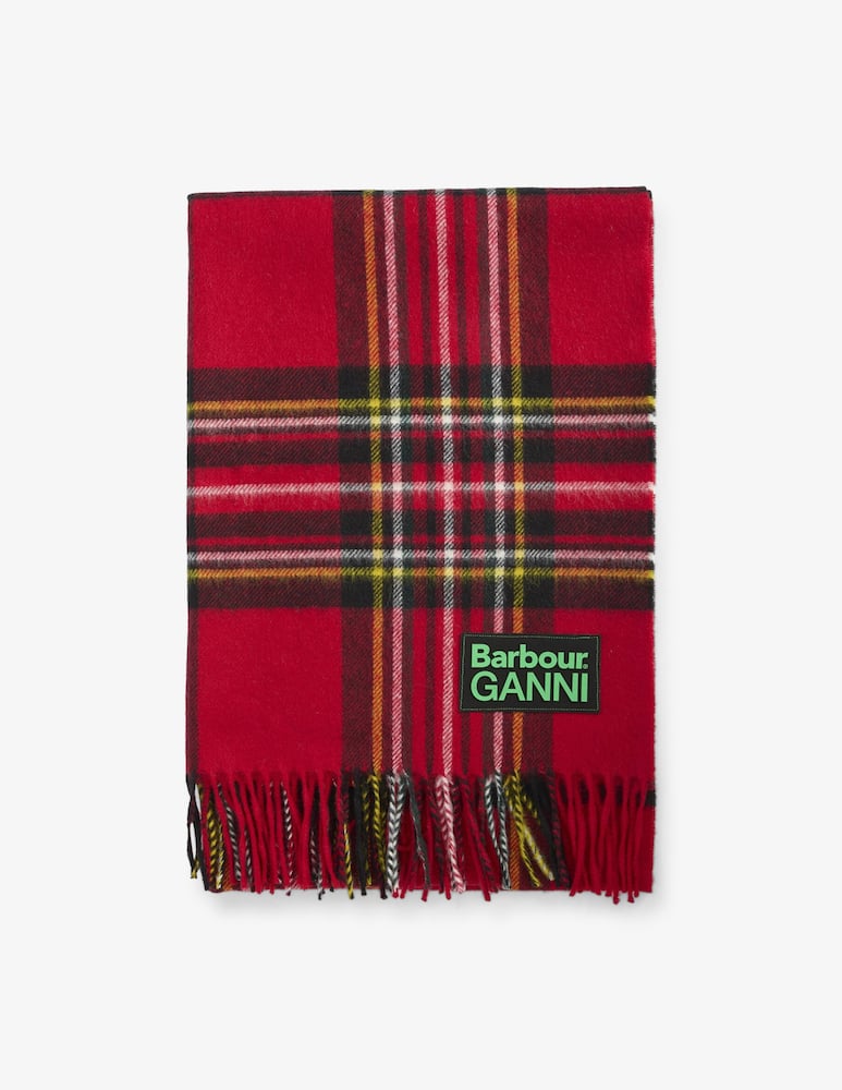 rinascente Barbour Sciarpa tartan Barbour x Ganni