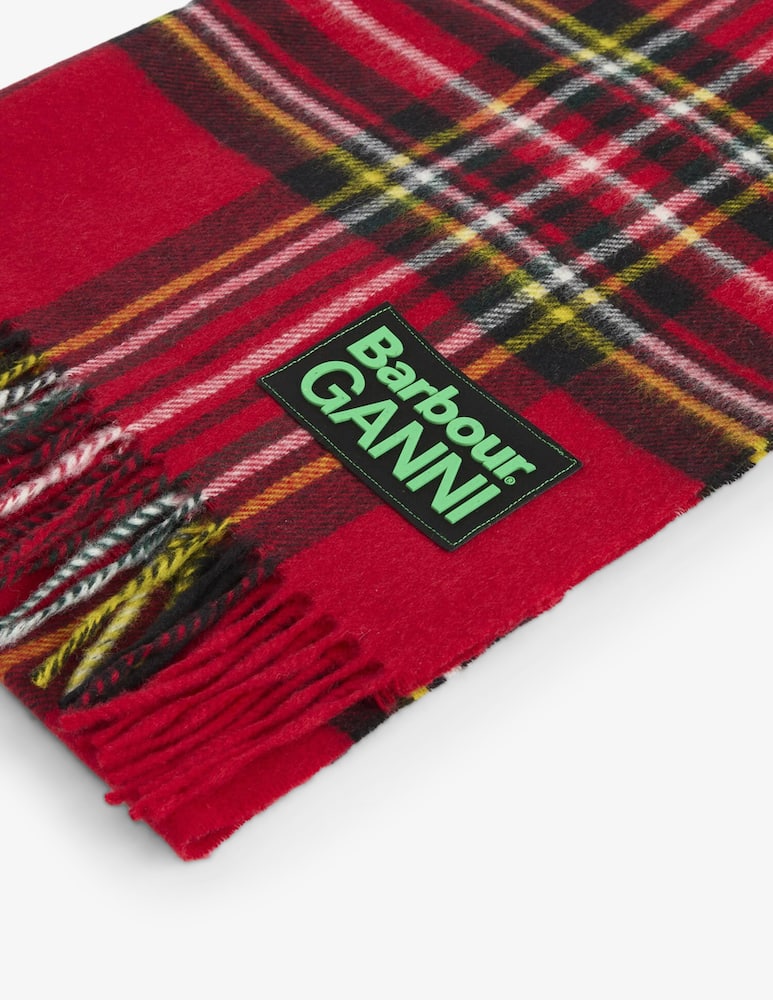 rinascente Barbour Sciarpa tartan Barbour x Ganni