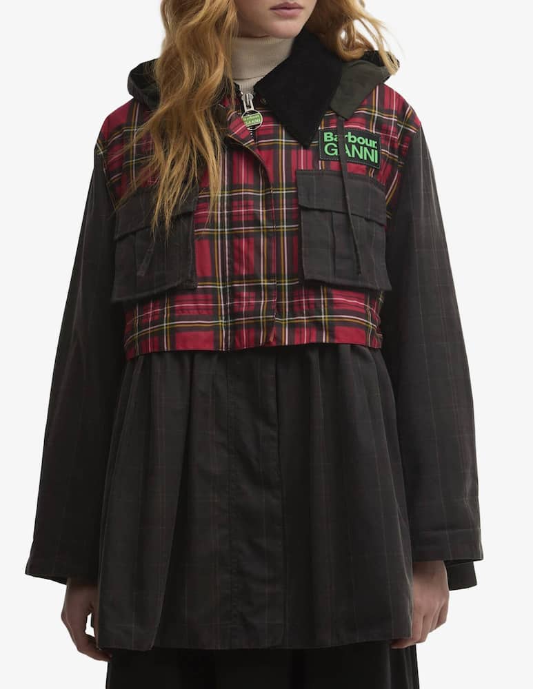 rinascente Barbour Parka peplum Ganni x Barbour
