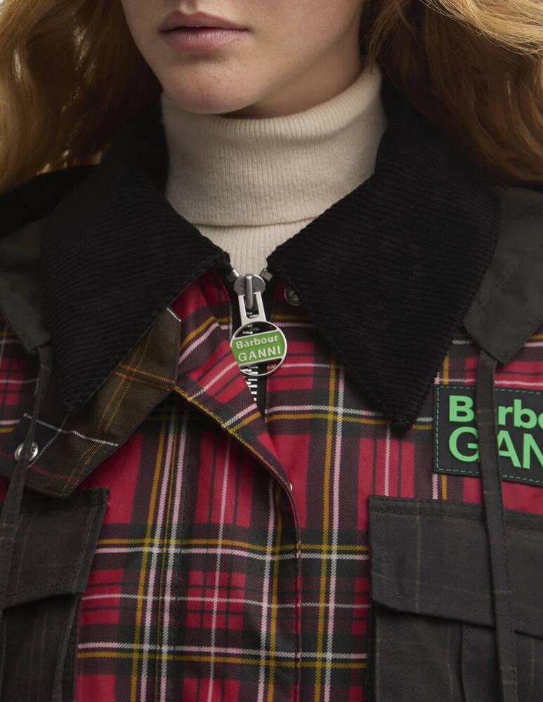 rinascente Barbour Parka peplum Ganni x Barbour